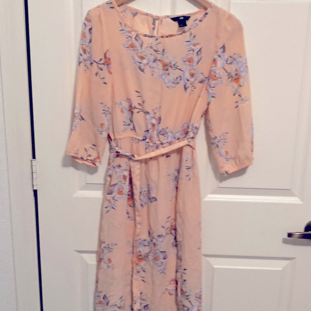 Peach floral dress H&M
